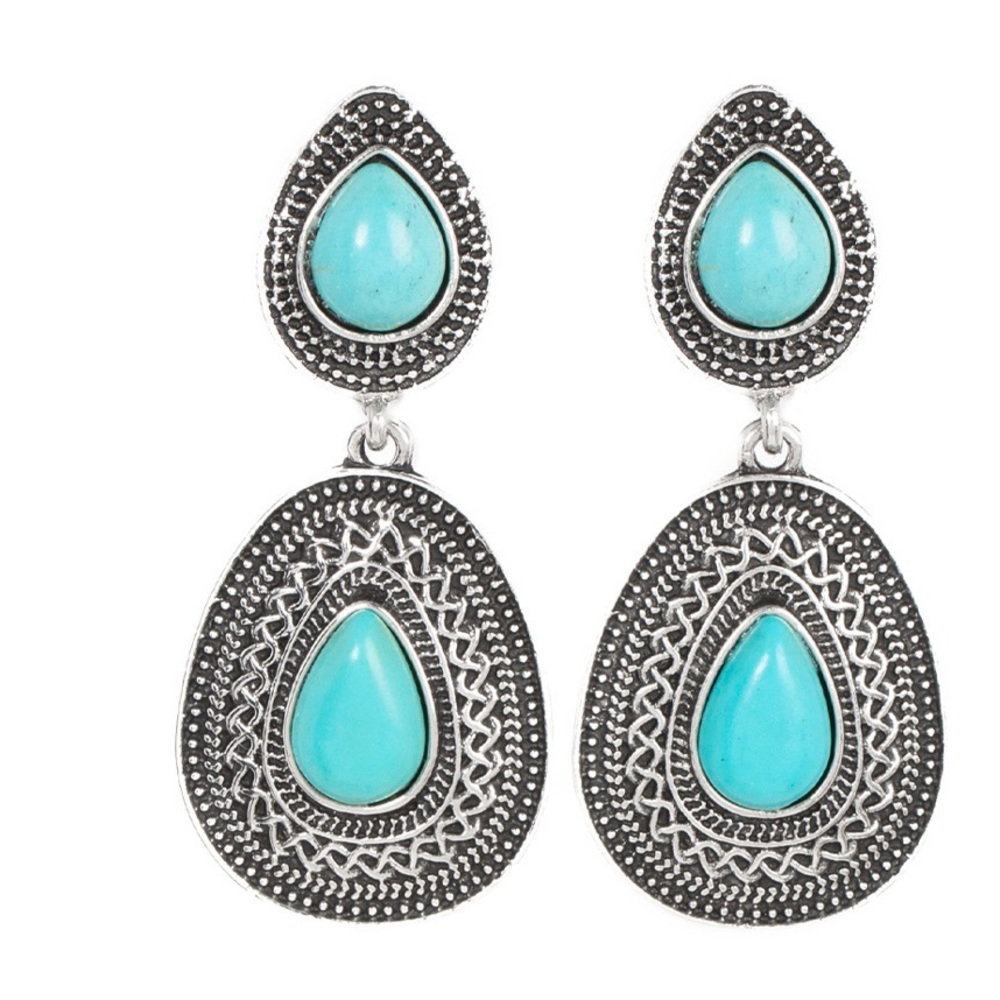 Country Soul - Blue Earrings/Ring